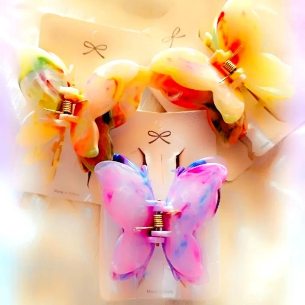 Colorful Butterfly Hair Clips